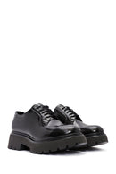 Women's Black Lace-Up Leather Oxford Shoes | Derimod