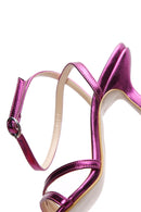 Women's Fuchsia Ankle Strap Heeled Sandals | Derimod