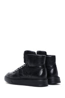 Men's Black Leather High Top Sneaker | Derimod