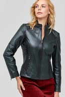 Naomi Women's Leather Jacket | Derimod