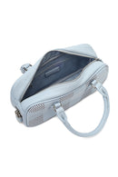Women's Blue Long Strap Patterned Shoulder Bag | Derimod