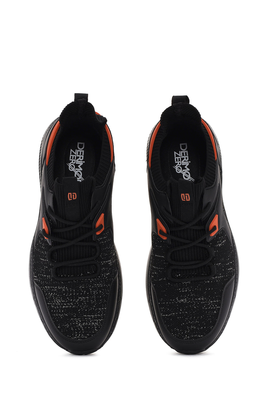 Derimod Zero Men's Black Lace Up Fabric Sneaker
