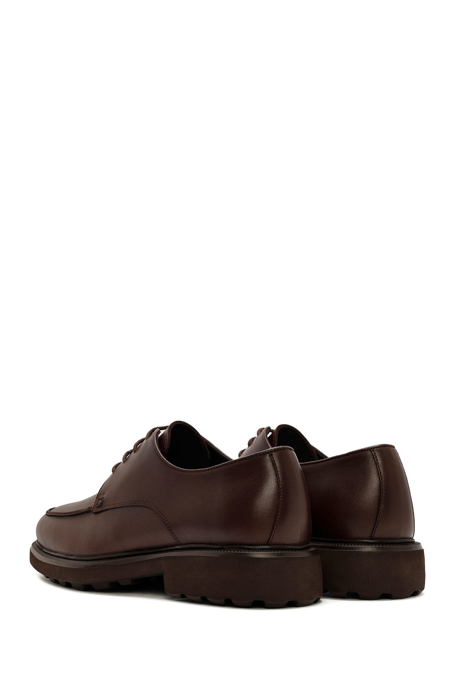 Men's Brown Lace-up Leather Casual Shoes
