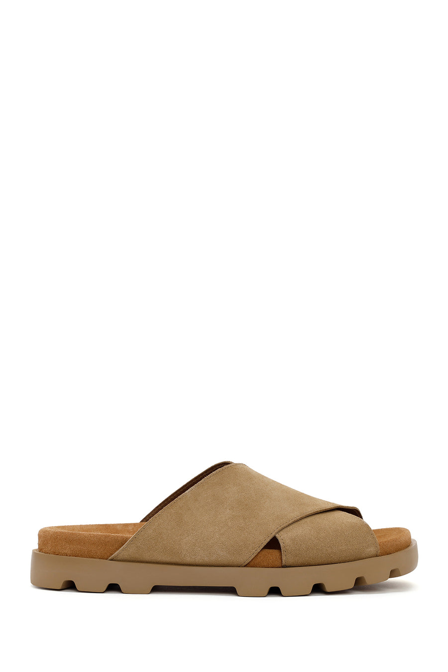 Camper Men's Brown Brutus Leather Slippers K100775 | Derimod