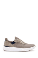 Derimod Zero Men's Beige Lace-Up Thick Soled Fabric Sneaker | Derimod