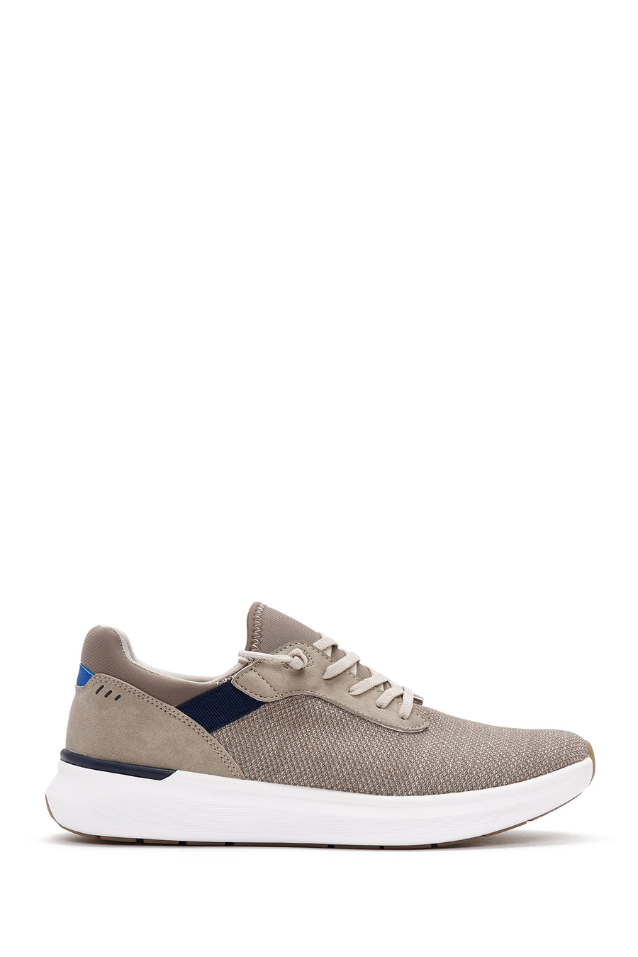 Derimod Zero Men's Beige Lace-Up Thick Soled Fabric Sneaker 24SFD69406F | Derimod