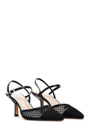 Women's Black Open Back Stiletto | Derimod