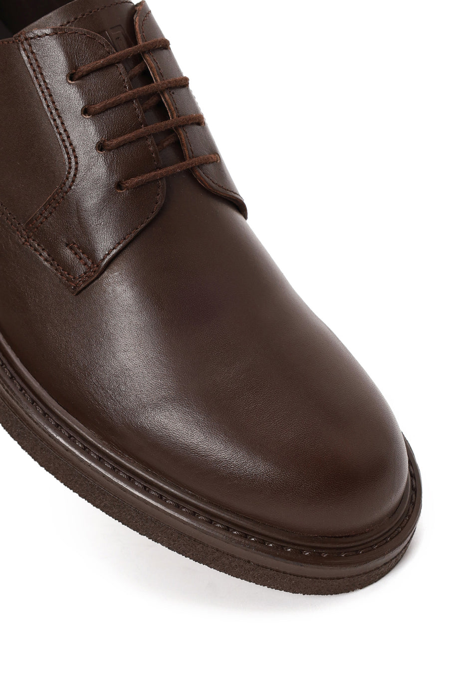 Male Brown Lace-up Leather Casual Shoes