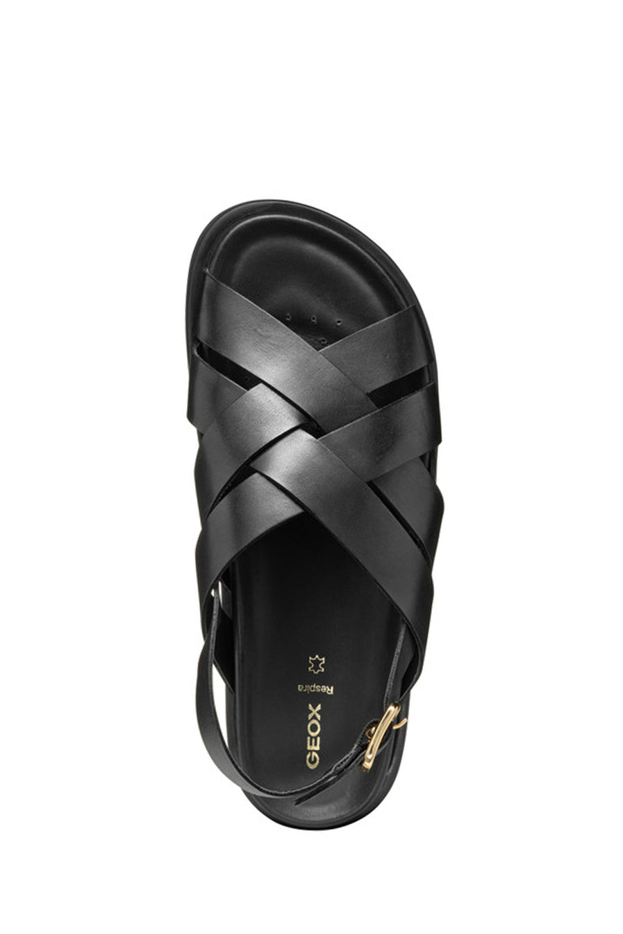 Geox Women Black D Adelash A - Smo.Lea Leather Sandals