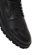 Men's Black Lace-Up Thick-Soled Leather Casual Shoe | Derimod