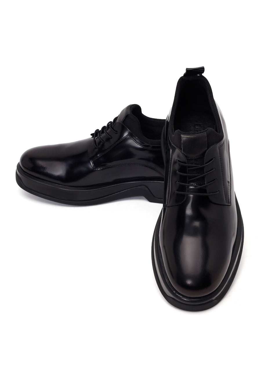 Male Black Lace-up Leather Casual Shoes