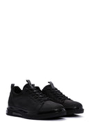 Men's Black Nubuck Leather Sneaker | Derimod