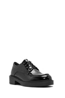 Women's Black Lace-Up Leather Oxford Shoes | Derimod