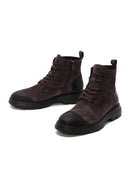 Men's Brown Suede Leather Casual Boots | Derimod