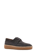 Men's Gray Lace-up Suede Leather Casual Shoes | Derimod