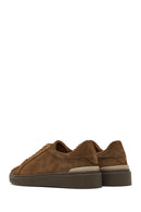Erkek Taba Bağcıklı Deri Sneaker | Derimod