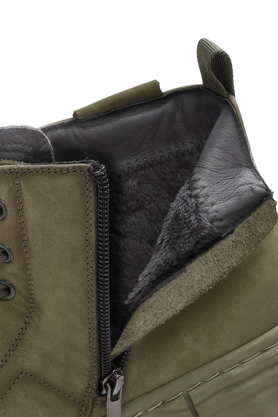 Men's Khaki Zippered Nubuck Sports Boots