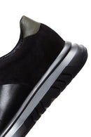 Men's Black Leather Thick Soled Sneaker | Derimod