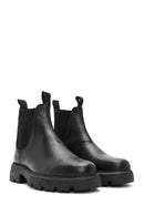 Men's Black Leather Chelsea Boots | Derimod