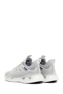 Men's White Gray Thick Soled Sneaker | Derimod