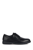 Geox Men's Black Spherica Ec11 Wide Lace-Up Leather Casual Shoes | Derimod