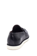 Erkek Syah Deri Delikli Casual Loafer | Derimod