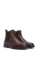 Men's Brown Leather Chelsea Boots | Derimod