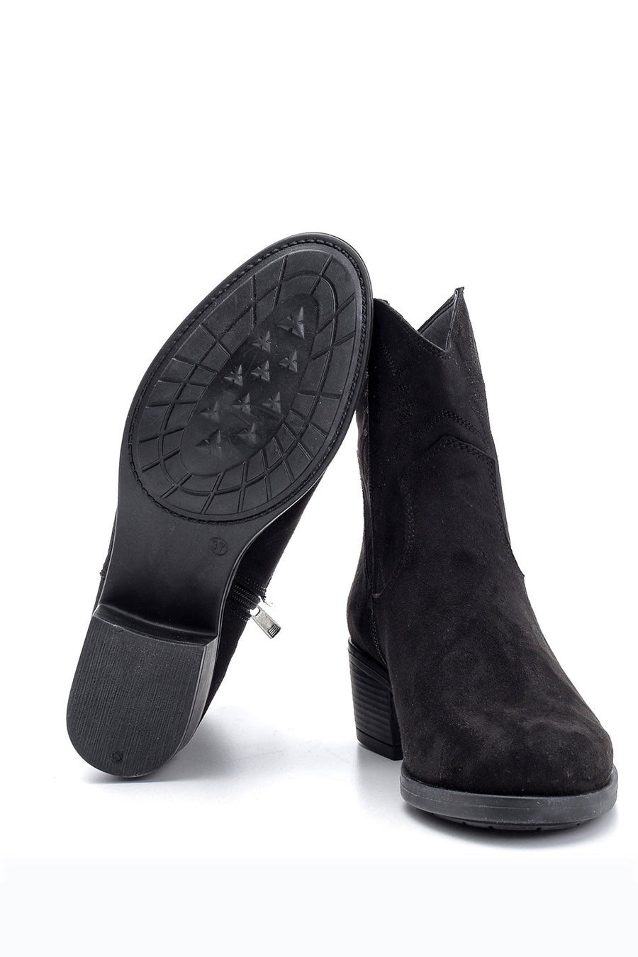 Women's Suede Heeled Boots