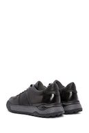 Men's Black Lace-up Leather Sneaker | Derimod