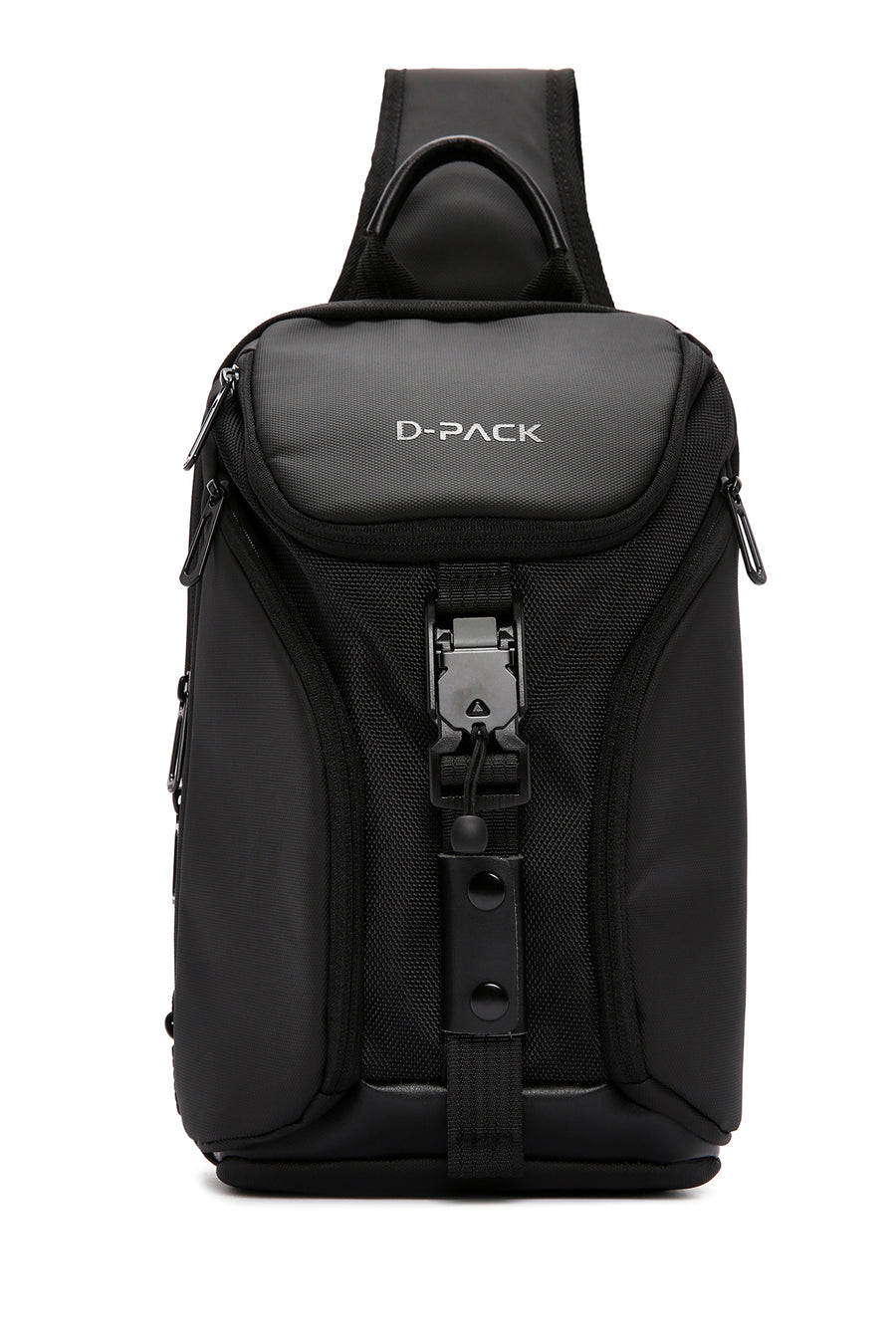 D-Pack Men's Black Long Strap Shoulder Bag