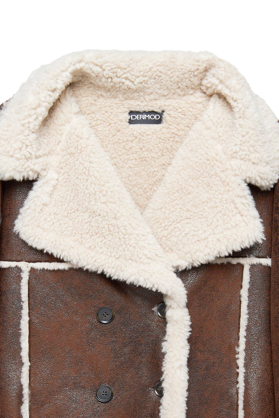 Colorado Women's Brown Double Breasted Teddy Coat