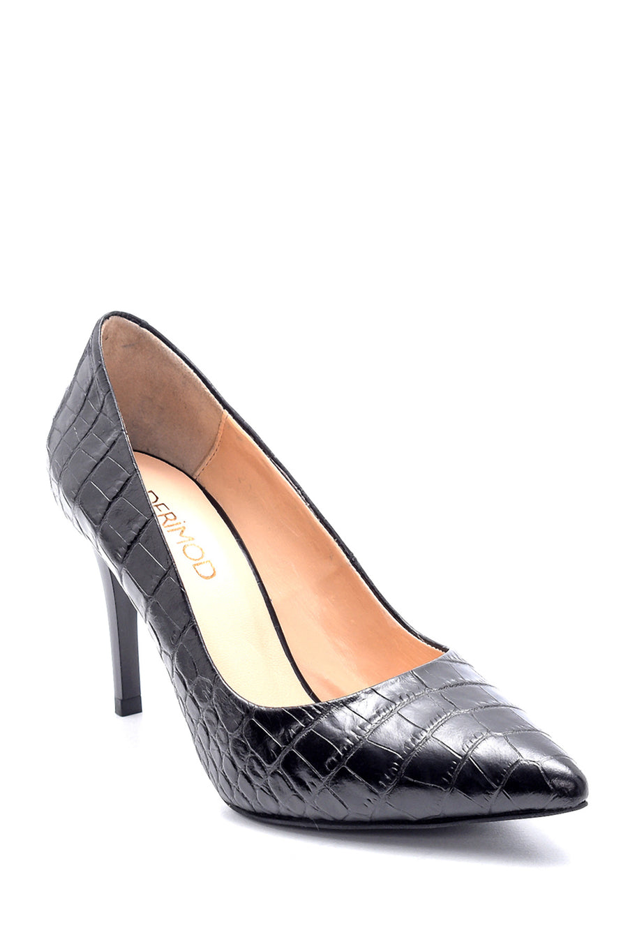 Women's Leather Crocodile Patterned Stiletto