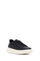 Men's Black Lace-Up Thick Sole Sneaker | Derimod