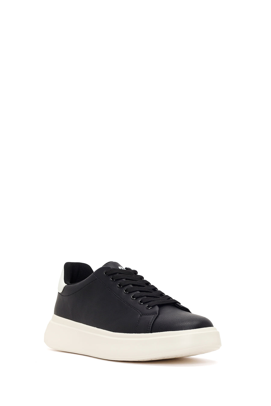 Men's Black Lace-Up Thick Sole Sneaker