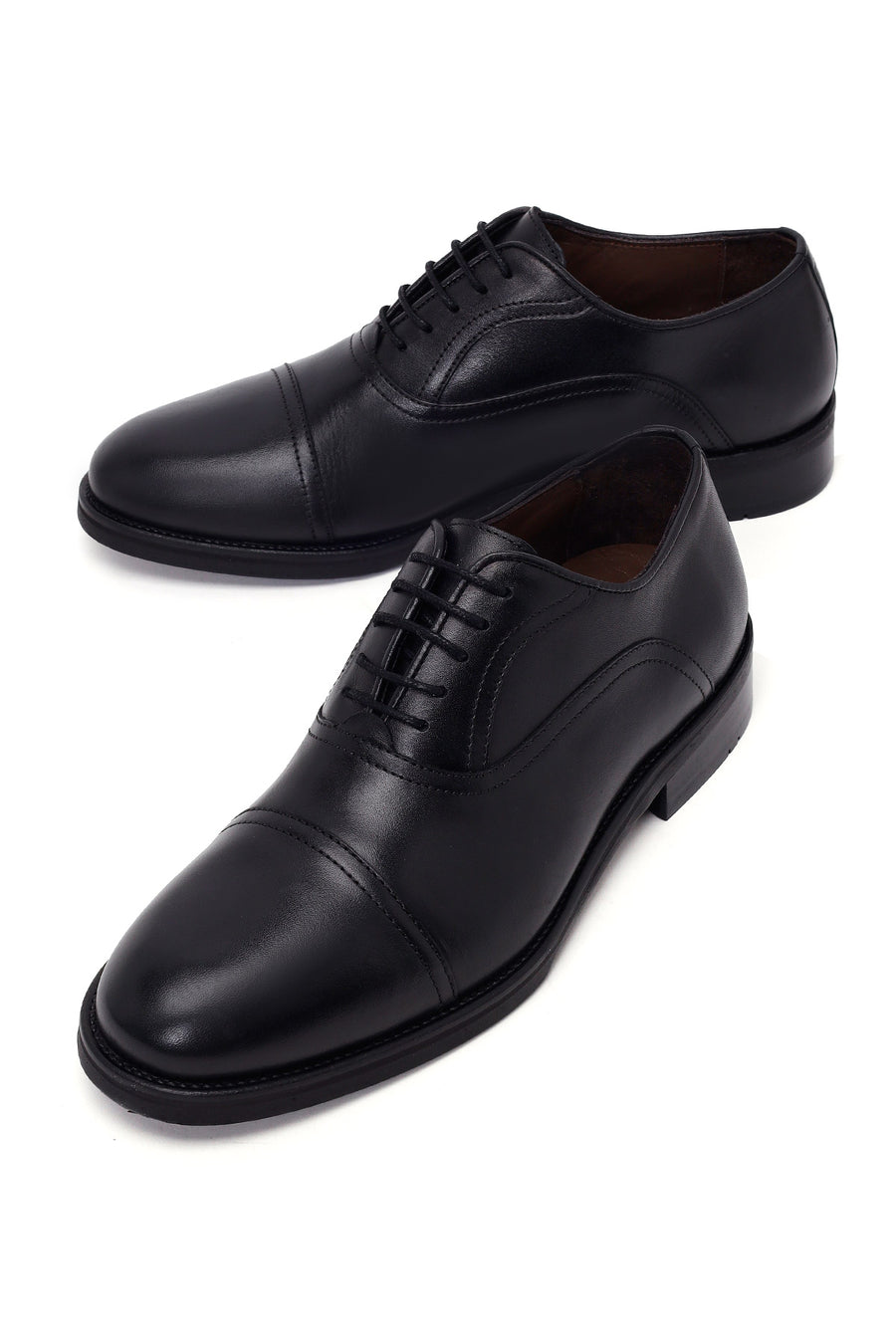 Male Black Lace-up Leather Casual Shoes