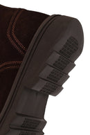 Male Brown Lace-Up Zip Closure Thick-Soled Suede Casual Boots | Derimod