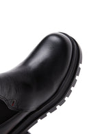 Women's Black Leather Thick Soled Chelsea Boots | Derimod