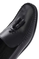 Erkek Siyah Püsküllü Deri Casual Loafer | Derimod