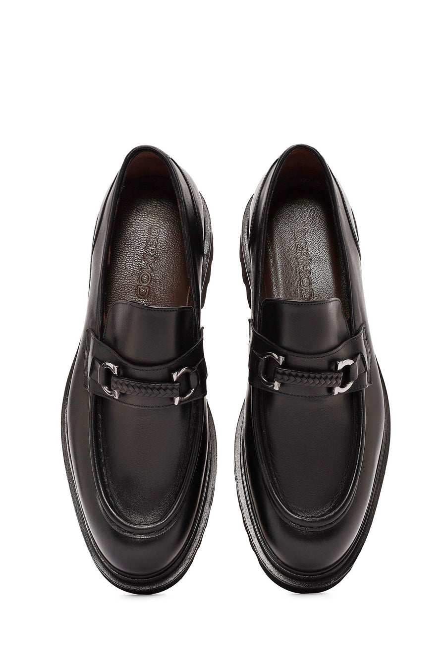 Men's Black Leather Casual Loafer