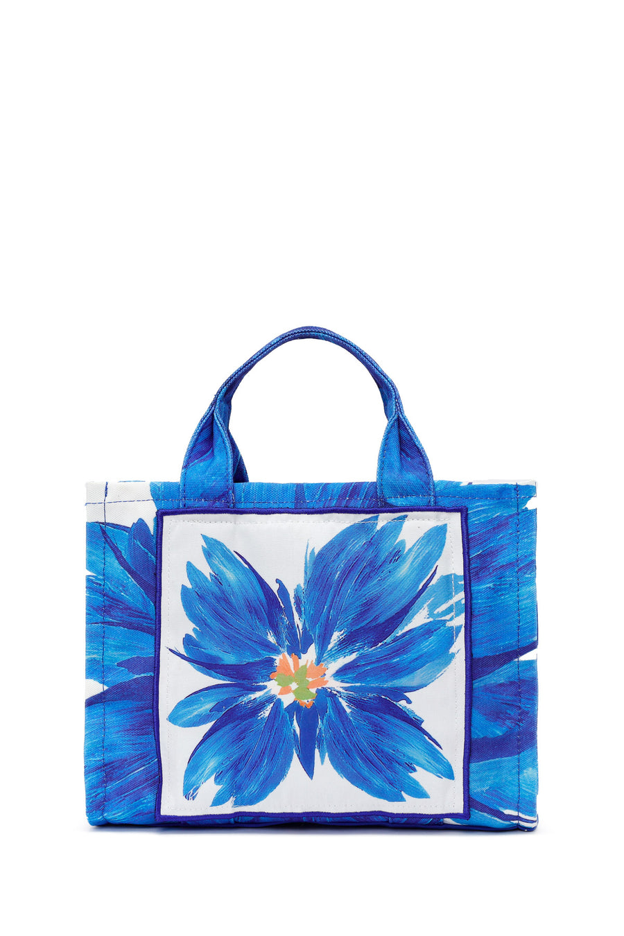 Woman Blue Long Strap Printed Shoulder Bag