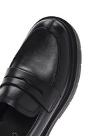 Geox Women's Black Spherica Leather Masculine Loafer | Derimod