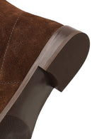 Women's Brown Suede Leather Boot | Derimod