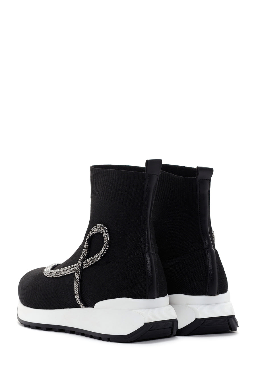 Kadın Siyah Kumaş Bilekli Sneaker