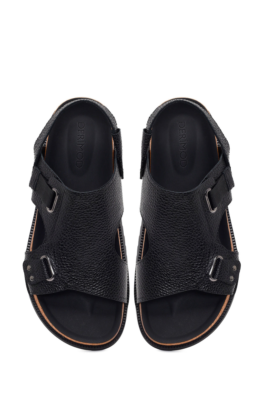 Male Black Leather Sandals