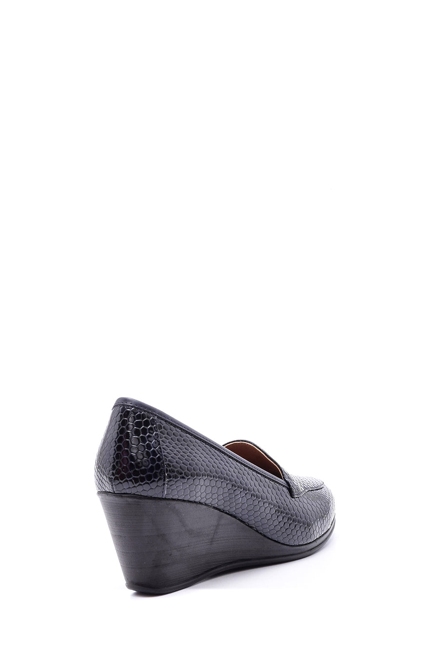 Women's Snakeskin Patterned Wedge Heeled Shoes
