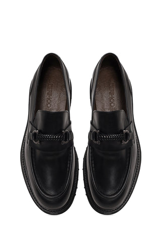 Erkek Siyah Deri Casual Loafer