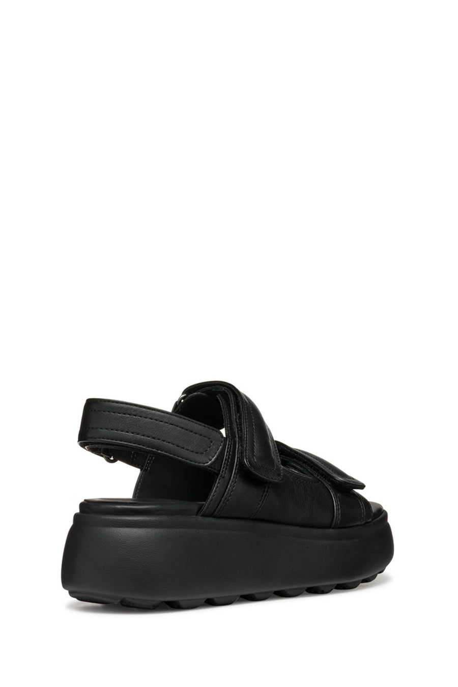 Geox Women's Black D Spherica Ec4.1 SA - Nappa Strappy Leather Sandals