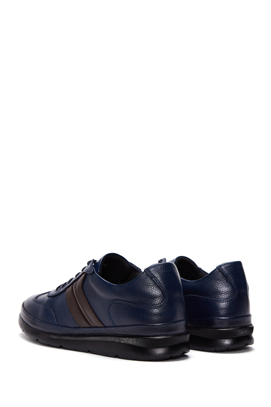 Men's Navy Blue Leather Casual Shoes