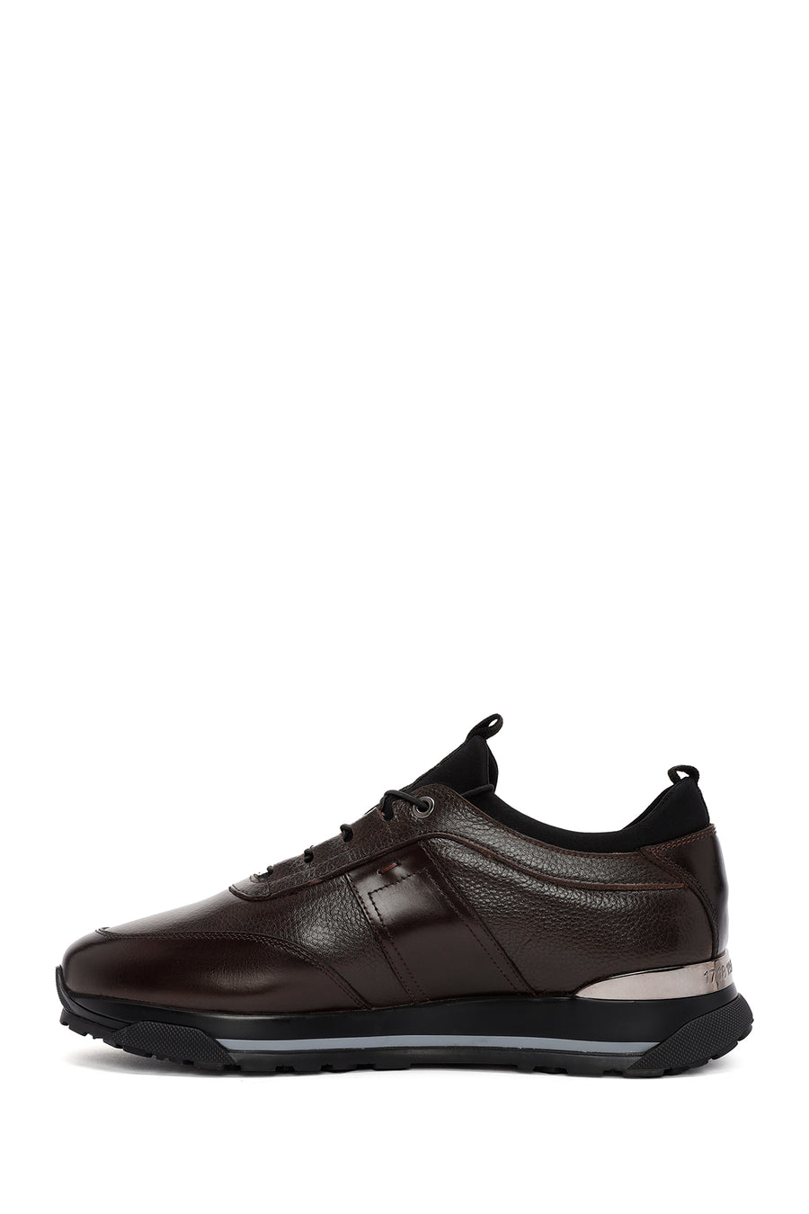 Men's Brown Lace-Up Leather Casual Sneaker