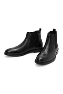 Men's Black Leather Chelsea Boots | Derimod